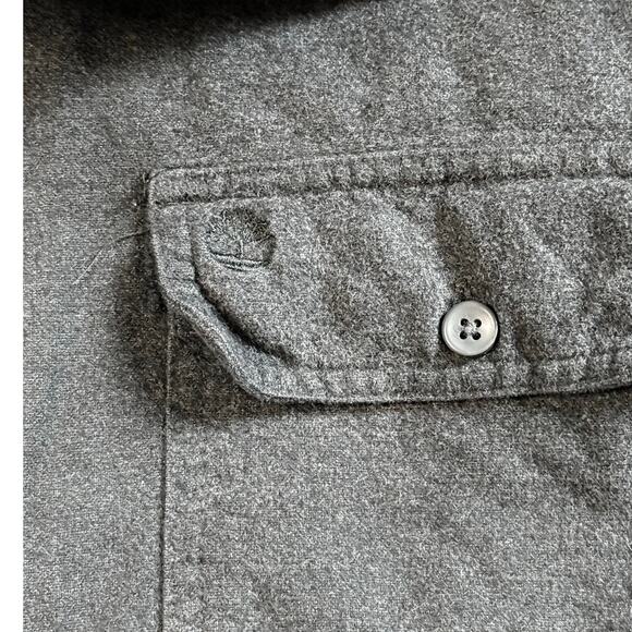 Timberland Dark Gray 100% Cotton Button Down Shirt Men’s 2XL Casual Flannel - Picture 4 of 6